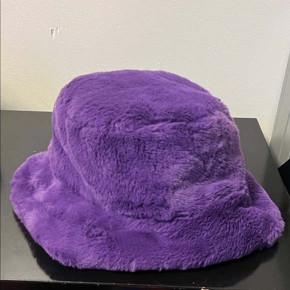 Plush Purple Bucket Hat - Picture 2 of 6